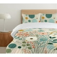 thumbnail image 4 of Ambesonne Floral Duvet Cover Set, Polka Dots Ornated Poppy Art, Twin, Pale Green Multicolor, 4 of 4
