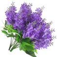 thumbnail image 4 of Flores artificiales de simulación, decoración floral, centro de mesa para el hogar, boda, flor falsa, púrpura claro 5 cabezas 4 piezas Speravity HA9057-01B, 4 of 6
