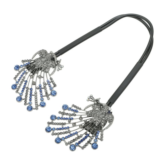 Unique Bargains 1 Pc Grace Peacock Hair Clips for Home Blue