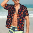 thumbnail image 4 of KLL Men's Hawaiian Shirt Short Sleeve Button Down Beach Shirts-Autumnal Forest, 4 of 6