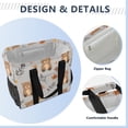 thumbnail image 4 of FORMRS Tote Bag for Women Large Capacity Canvas Travel Foldable Carry On Shopping Handbag, Brown Cartoon Bears, 4 of 8