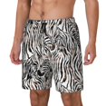 thumbnail image 1 of Fotbe Leopard And Zebra Traje de Baño para Hombre – Shorts de Natación de Secado Rápido con Forro y Bolsillos-Small, 1 of 6