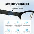 thumbnail image 4 of AI Translation Glasses Supporting 164 Languages,Smart Glasses with AI Chat GPT&Deepseek R1,Bluetooth Glasses for Men Women,Music Playback & Hands-Free Calling,Anti-Blue Light Lenses, 4 of 7