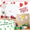 thumbnail image 2 of 5PCS Valentines Day Decor/St.Patricks Day Decorations Reversible Table Centerpieces Tiered Tray Ornament for Home Party Decor C5, 2 of 3