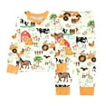 thumbnail image 4 of Baby Girl Outfits 2 Piece Graphic Print Crew Neck Long Sleeve Top And Trousers Loungewear Baby Girls' Clothing Sets 3 Years-4 Years, 4 of 4