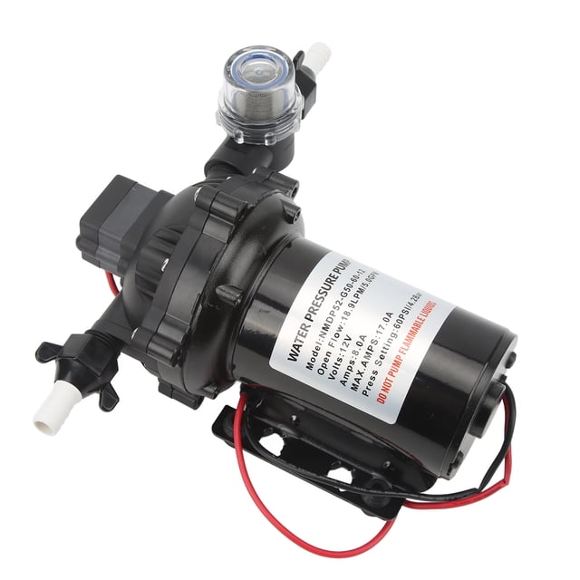 Bomba de Diafragma, fljo Alto 18.9 LPM 5.0gpm Ingeniería de PlásTiCO Bomba de Agua de 12 V 60psi Presión de Parada Para Botes Marinos de Vehículos Recreatros