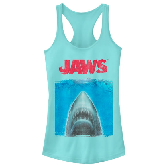 Junior's Jaws Shark Movie Poster Racerback Tank Top