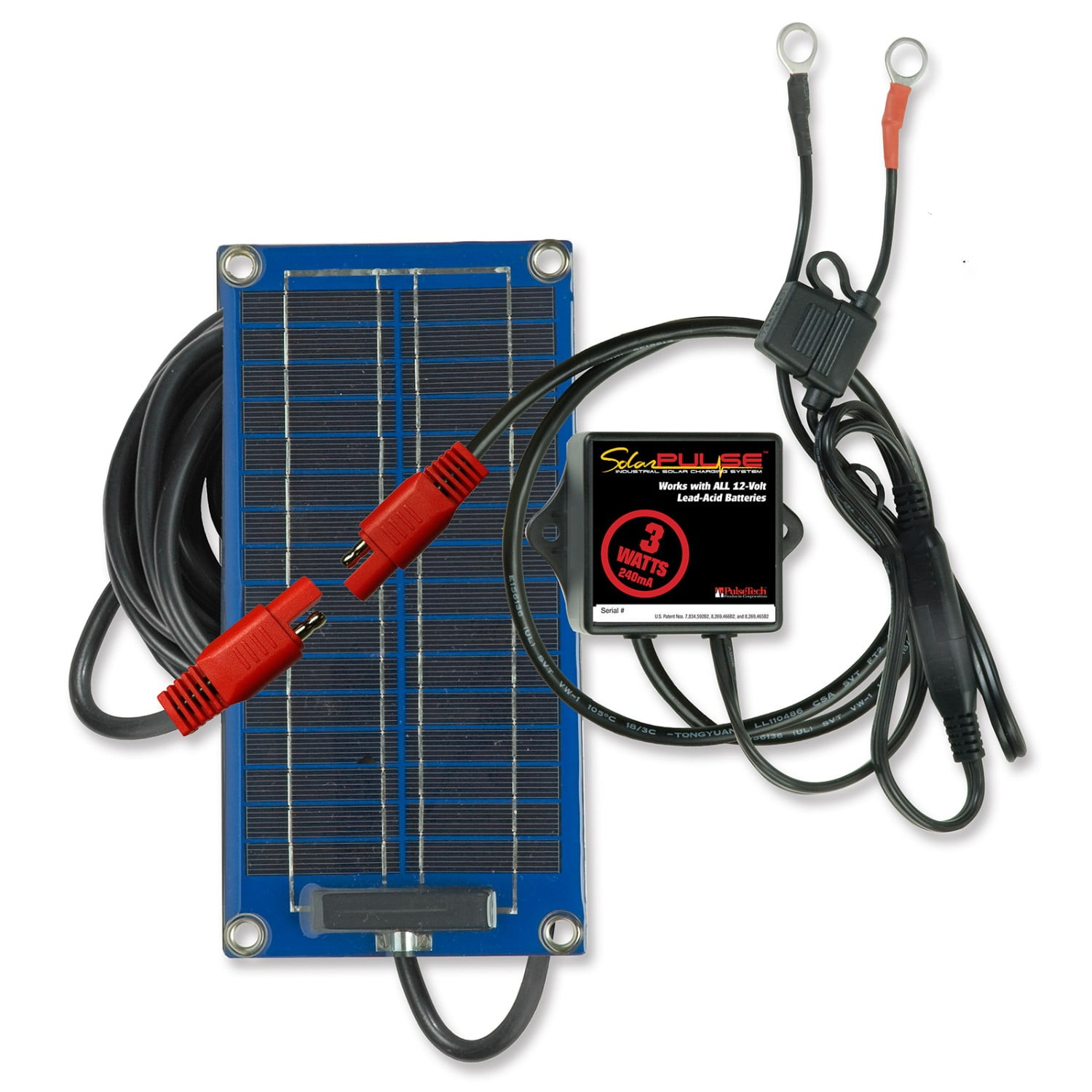 12V Waterproof Solar Battery Trickle Charger & Maintainer - 20 