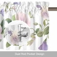 thumbnail image 6 of Pink Flowers Valance Curtain Spring Watercolor Pastoral Art Window Valances Rod Pocket Short Curtains Window Treatments for Kitchen Bedroom Bathroom Laundry 42" x 12", 6 of 9