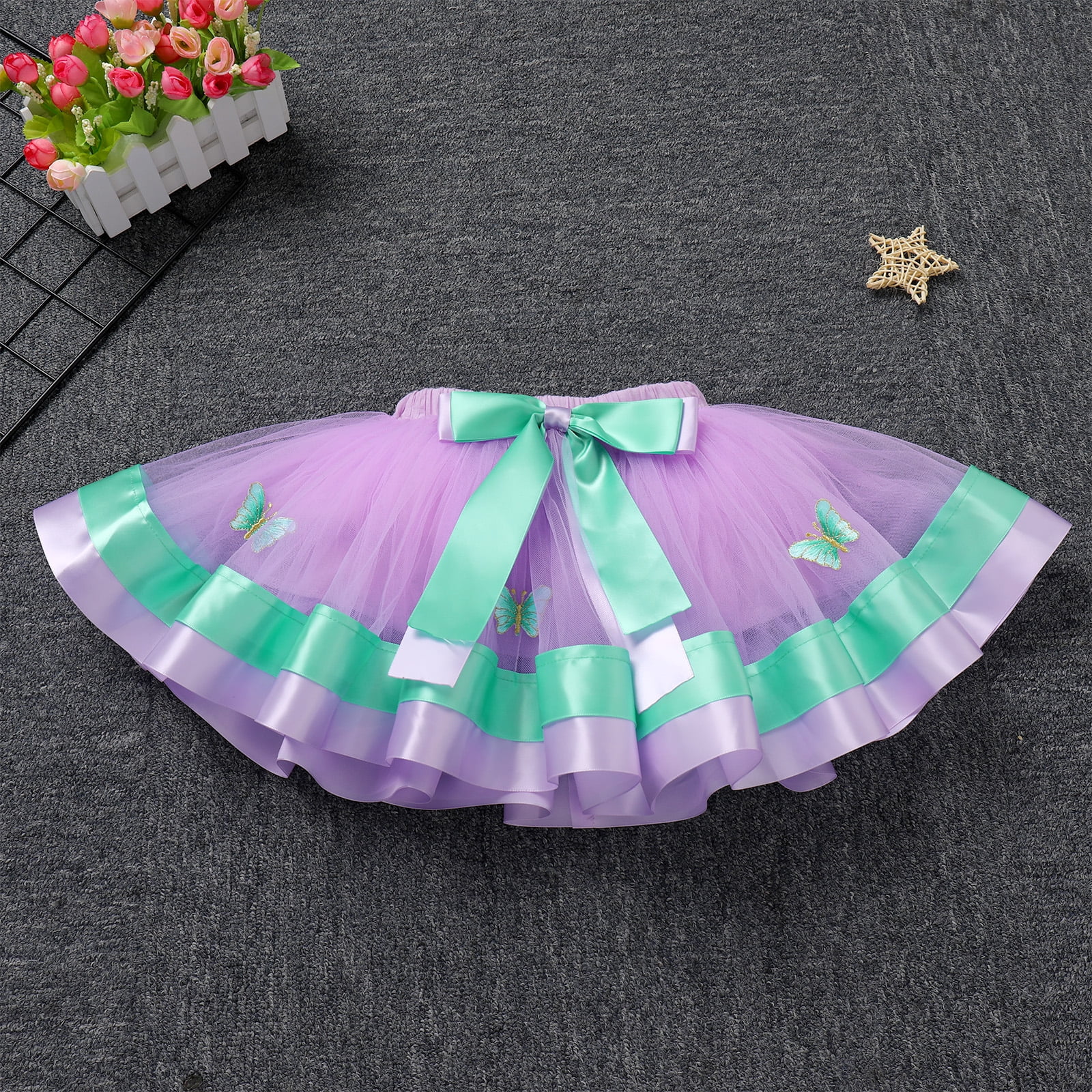 IBTOM CASTLE Baby Girl 1st Birthday Outfit Farm Cow Romper Tutu Skirt Headband Cake Smash Photo Shoot Clothes