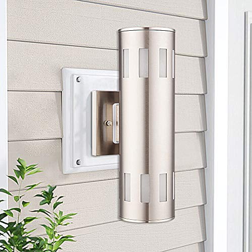 Outdoor wall light Stainless steel White Plastic Shade outdoor E27 porch lamp 
