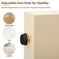 thumbnail image 6 of GZXS Modern Console Table with 2 Drawers, 55" Curved Entryway Table with Fluted Design, Easy Assembly (Apricot Cream), 6 of 9
