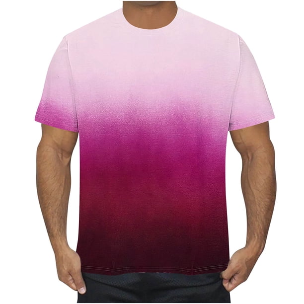 Camisas de Manga Corta para Hombre Impresas Cuello Redondo Camisa de Manga Corta, Top de Moda Casual para Hombres de Uso Diario Y Al Aire Libre