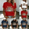 thumbnail image 2 of WJJIAO 250 Years American Flag Shirt for Women 250th Anniversary USA T Shirt 4th of July Independence Day Freedom Shirts Tops, 2 of 5