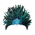 thumbnail image 3 of Tocado de plumas para fiestas temáticas de danza y presentaciones escénicas Cian, 3 of 9