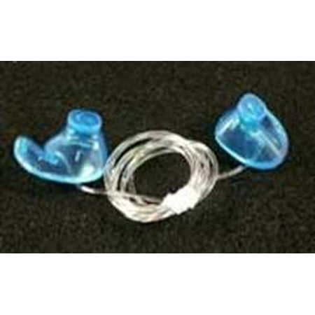 Medical Grade Doc's Pro Ear Plugs - Non Vented Blue Small with Leash (Small,