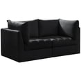 thumbnail image 1 of Meridian Furniture Jacob Sofa Modulaire en Velours Noir, 1 of 10