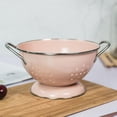 thumbnail image 2 of French Retro Fruit Drainage Bowl Food Storage Baskets for Veggies Fruits Kitchen Small Pink, 2 of 7
