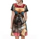 thumbnail image 1 of Balery French Bulldog In Sunglasses Vestidos sueltos de manga corta para mujer, vestidos de verano 2025, vestidos casuales de corte A con vuelo., 1 of 6