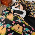 thumbnail image 4 of Manfei Cartoon Capybaras Bedding Twin Size,Colorful Flower Daisy Comforter Sets with Sheets,Zoo Animal Bedding Sets Twin Size,Lightweight Bedroom Decorative Reversible,7pcs, 4 of 7