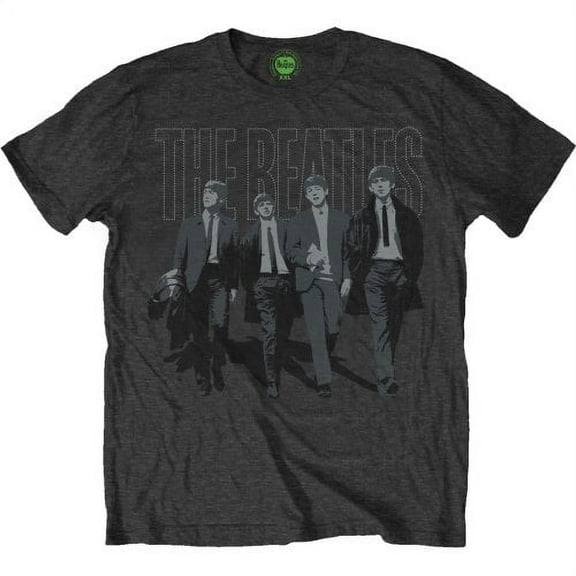 Men's Beatles Walking In London T-shirt Small Charcoal