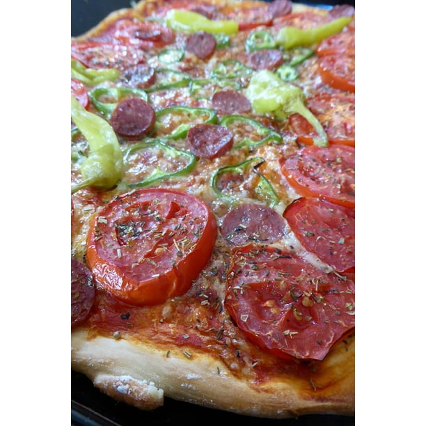 Pizza Food Pepperoni Pizza Topping Italian Salami 12 Inch By 18 Inch Laminated Poster With Bright Colors And Vivid Imagery Fits Perfectly In Many Attractive Frames Walmart Com Walmart Com