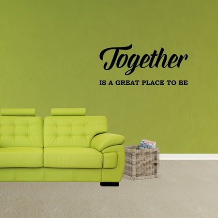Hostess Gifts For Christmas Together Is A Great Place To Be Vinyl Wall Decal Quote Words Family Christmas Decor Wedding Gift Housewarming Hostess Sticker XJ467 ()