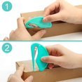 thumbnail image 3 of Hexang Envelope Slitter Letter Opener Mail Opener With Rubber Band Mini Letter Opener Multifunctional Paper Cutting No Harm To Hair Rubber Band God Tool, 3 of 5
