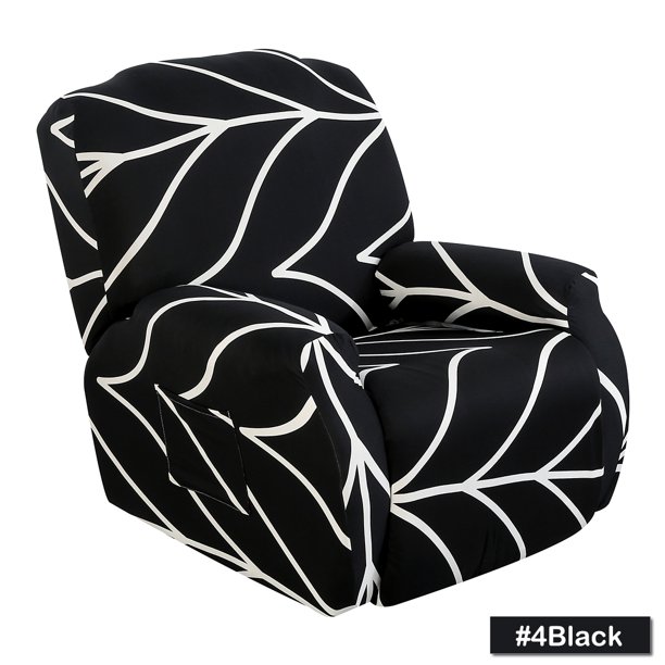 Rosnek Printed Recliner Slipcovers Stretch Chair Covers with Side