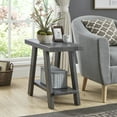 thumbnail image 4 of Xukmct Rectangle Side Table with Open Shelf, Wood End Table for Living Room, Office, Gray, 4 of 6