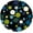 Black/Multi, variant on SAFAVIEH Soho Dots Polka Dots Wool Area Rug, Blue/Multi, 9'6" x 13'6"