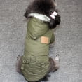 thumbnail image 6 of Ympkerial Dog Hoodies for Small Medium Dogs with Fleece Lining and Military Style Design, Army Green Winter Hooded Sweater and Cotton Jacket for Dachshund French Bulldog and Cats, 6 of 6