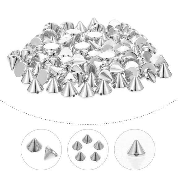 CTIRCHIU 200 Pieces Plastic Cone Spike Punk Rivets for Clothes, Belts, Bags, Shoes, and Accessories