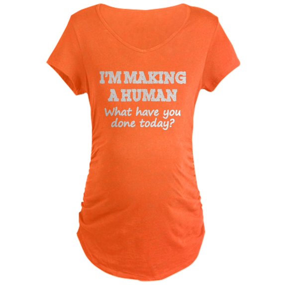 CafePress - I'm Making A Human Maternity T Shirt - Maternity Dark T-Shirt