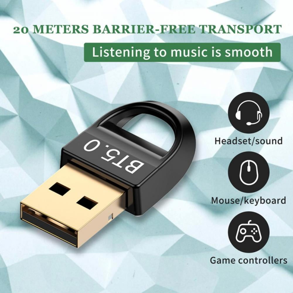 Speaker Bluetooth 5.0 Dongle Laptop Headset Bluetooth Adapter for PC Keyboard Mouse Bluetooth 5.0 Adapter for Windows 10/8/7/XP for Desktop 