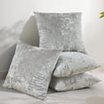 thumbnail image 2 of Home Soft Things Crushed Velvet 4 Piece Throw Pillow Cover Set - Silver- 20" x 20", 2 of 8