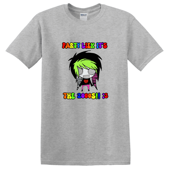 Party Liek It'S The 2000'S Scene Y2K Emo T-shirt