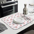 thumbnail image 3 of Pioneer Flower Floral Print Pattern Kitchen Dish Drying Mat 1 Pack, Ultra Absorbent Microfiber Drainer Mat, 16"x18", 3 of 6