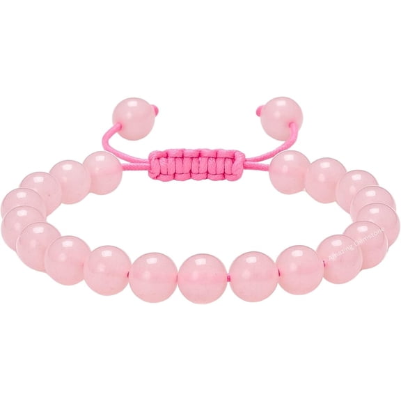Rose Quartz Crystal Bracelet - 8mm Beaded Bracelet and Healing Stones