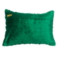 thumbnail image 4 of The HomeCentric Designer Green 12"x20" (30x50 cm) Lumbar Pillow Covers, Velvet Knotted & Textured Oblong Pillows For Couch, Solid Pattern Modern Style - Emerald Waters, 4 of 4
