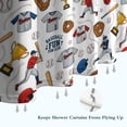 thumbnail image 6 of White Baseball Elements Pattern Shower Curtain 72"x84" ,Bathroom Decorative Shower Curtains Set with 12 Hooks,Modern Waterproof Washable Shower Curtain, 6 of 6