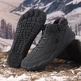 thumbnail image 4 of Zapatos Montar Cuero Altos Botines Botas Nieve para Hombres Con Cierre Antideslizantes Ligeros Senderismo, 4 of 9