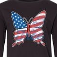 thumbnail image 4 of Inktastic Patriotic Butterfly Long Sleeve Youth T-Shirt, 4 of 5