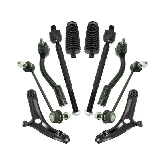 Front Control Arm Ball Joint Tie Rod and Sway Bar Link Kit 10 Piece - Compatible with 2012 - 2013 Kia Soul