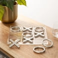 thumbnail image 3 of DecMode 12" x 1" Silver Metal Tic Tac Toe Game Set with Clear Acrylic Plastic Board, 1-Piece, 3 of 10