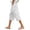 White, variant on Capri Pants for Women Summer Casual Elastic Waist Decorative Side Buttons Straight Leg Cropped Pants with Pockets