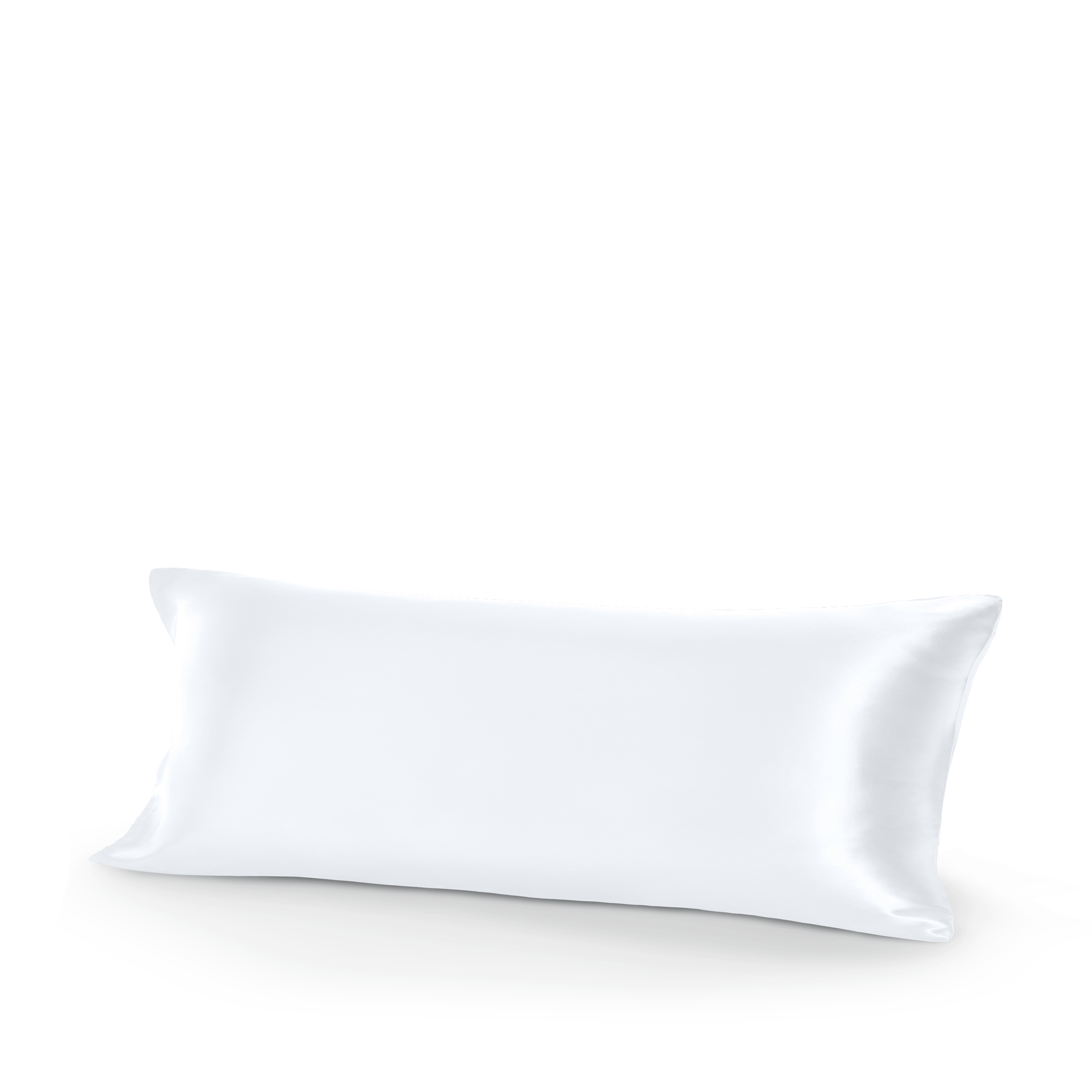 Bare Home Satin Body Pillowcase with Zipper, 20x54 White photo 6