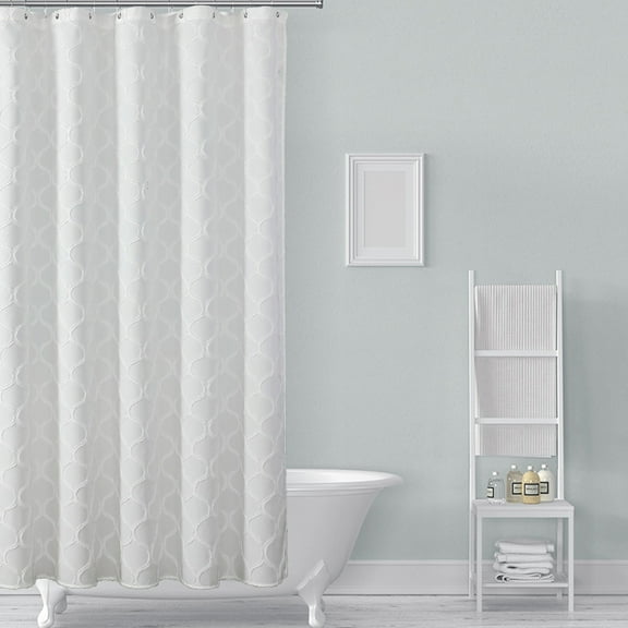 JVBTVB Hotel Shower Curtain Water Resistant Polyester Fabric - Cut Flower Print, 70x70 Inch Extra Large with 12 Hooks for Bathroom Decor