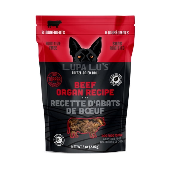 Girl With The Dogs Lupa Lu's Freeze-Dried Beef Organ Blend Dog Food Topper, 5 oz