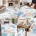 thumbnail image 6 of Ocean Sea Turtle Area Rug 6x9 Washable Rug Non Slip Summer Coastal Beach Starfish Corals Large Area Rug Soft Stainresistant Indoor Floor Carpet for Living Room Bedroom Home Office Dining Room Nursery, 6 of 7
